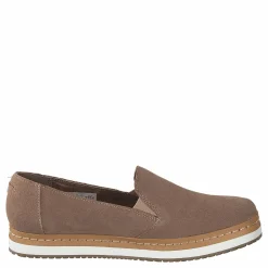 Toms Palma Leather Wrap Taupe Grey Suede