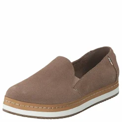Toms Palma Leather Wrap Taupe Grey Suede