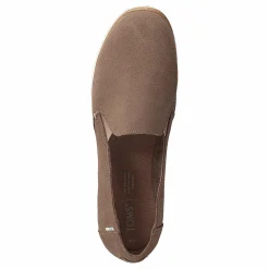 Toms Palma Leather Wrap Taupe Grey Suede