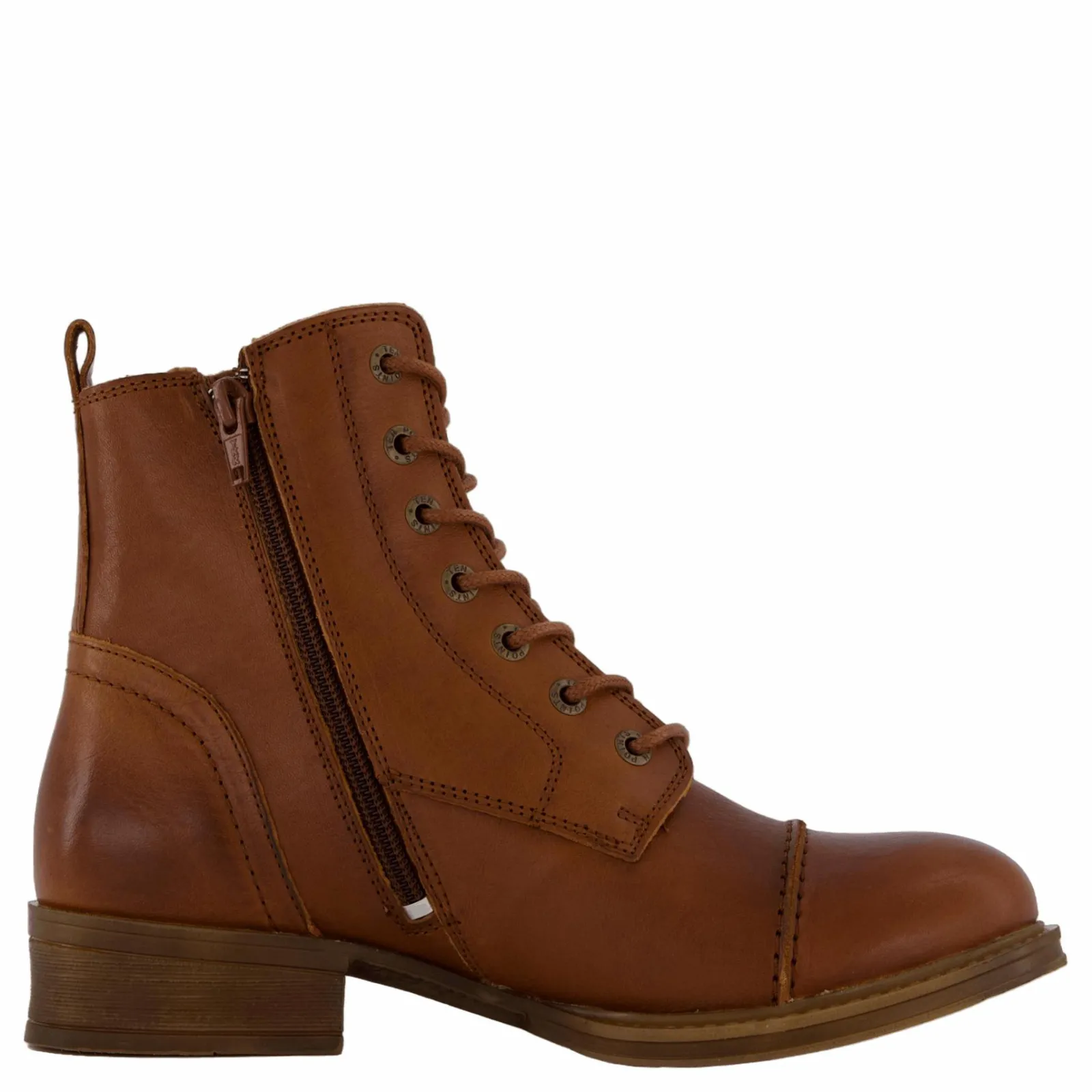 Ten Points Pandora Laced Boots Cognac