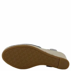 Lauren Ralph Lauren Pearle II Leather & Canvas Espadrille Black / Natural / Black