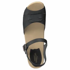 Swedish Hasbeens Peep Toe Low Black