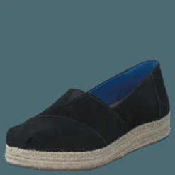 Toms Platform Alpergata Black Suede