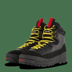Polo Ralph Lauren Polo Sport Hiker Leather Boot Black / Yellow / Red