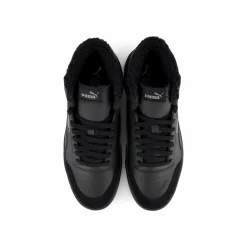 Puma Shuffle Mid Fur Black- Black-steel Gr