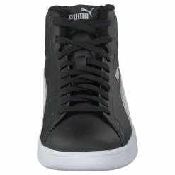 Barn Puma Smash V2 Mid L Fur Jr Black- White
