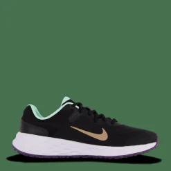 Barn Nike Revolution 6 GS Big kids Black/mtlc Red Bronze-mint Foa