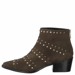A Pair Rivet Flat Boot Softy Olivia, Rivets Oro