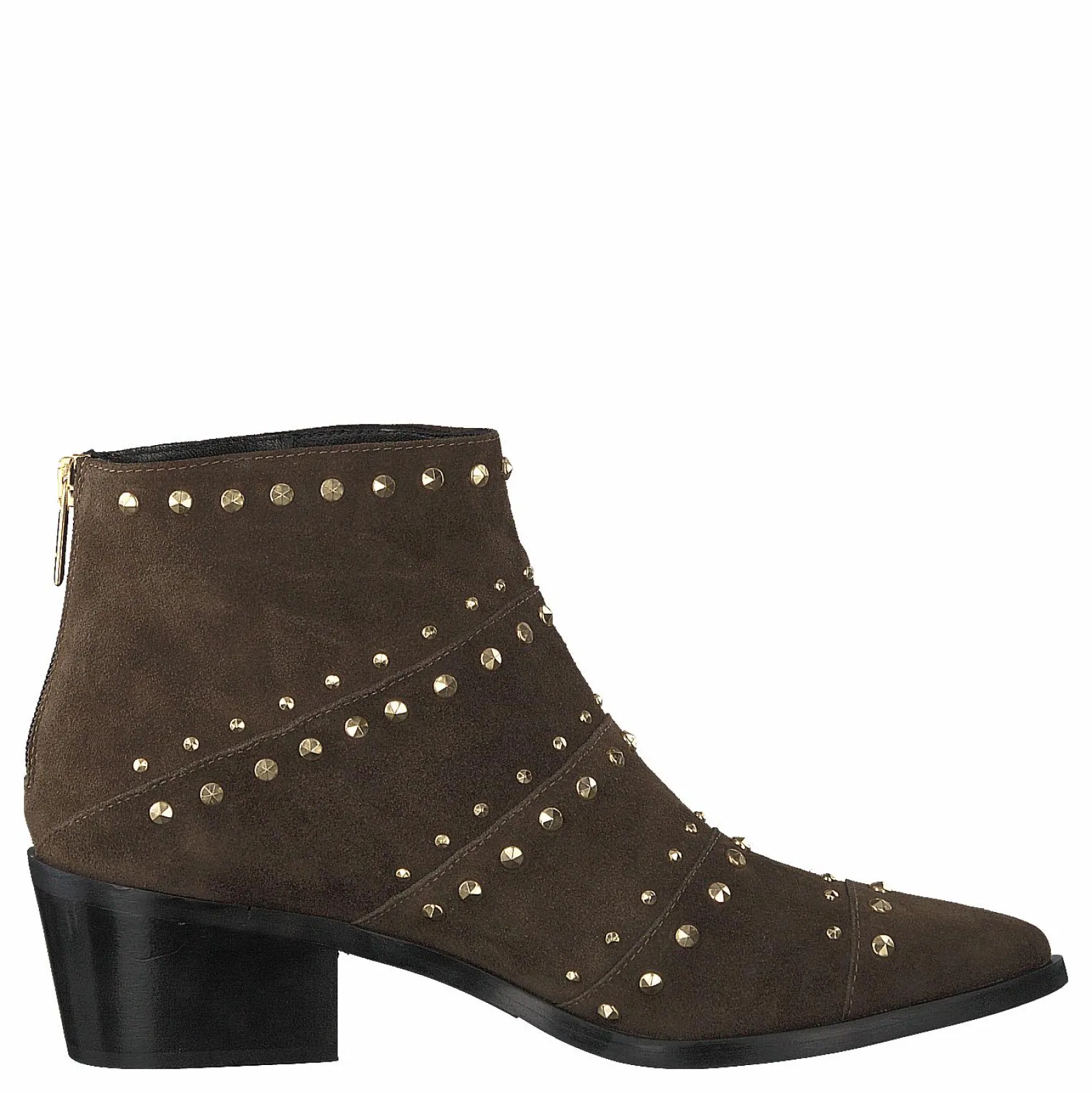 A Pair Rivet Flat Boot Softy Olivia, Rivets Oro