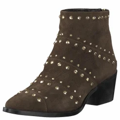 A Pair Rivet Flat Boot Softy Olivia, Rivets Oro