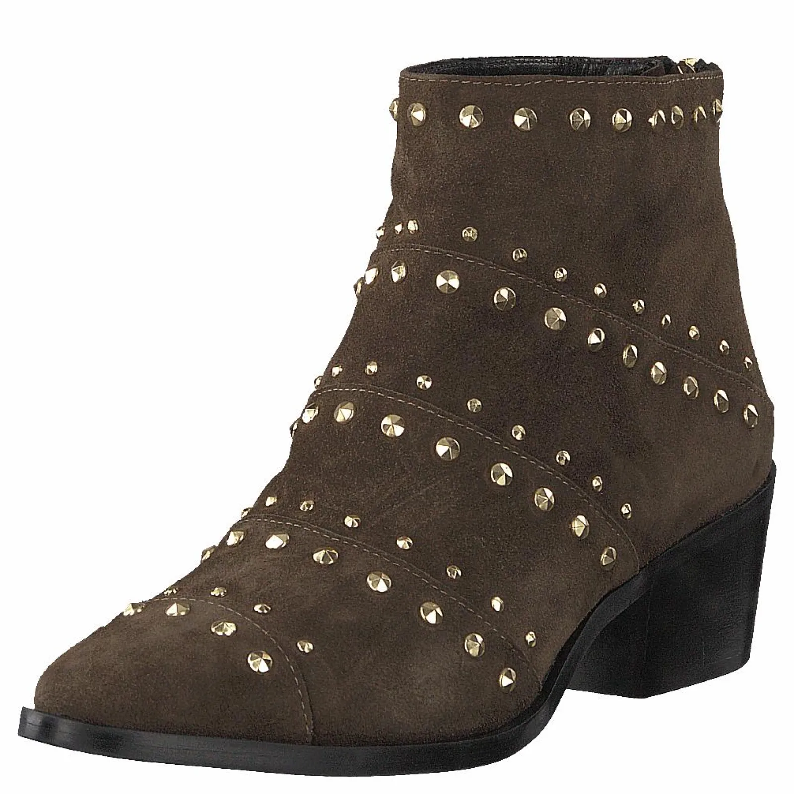 A Pair Rivet Flat Boot Softy Olivia, Rivets Oro