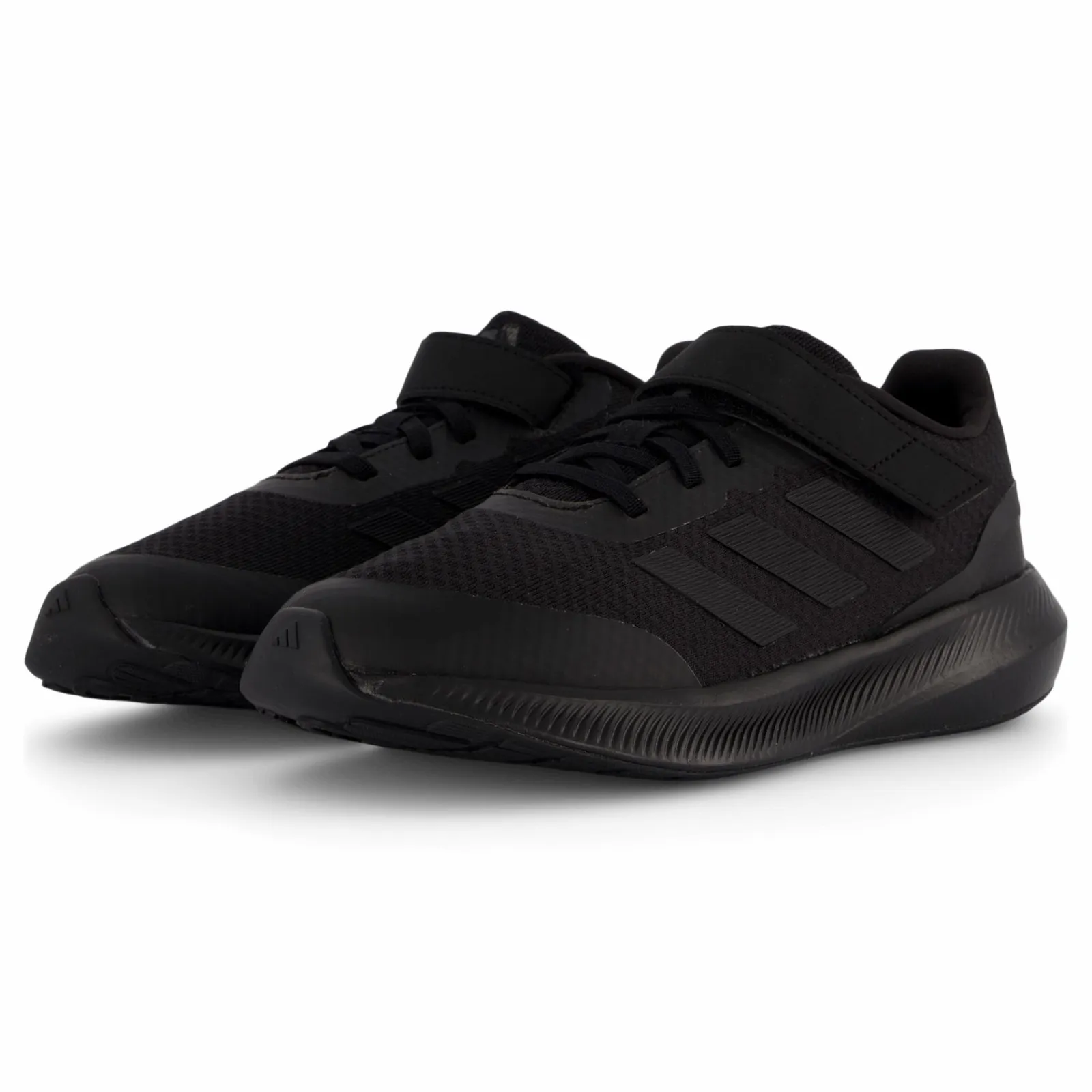 Barn adidas RunFalcon 3.0 Elastic Lace Top Strap Shoes Core Black / Core Black / Core Black