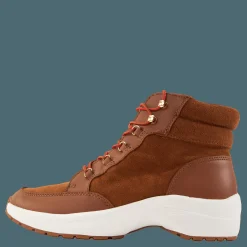 Lauren Ralph Lauren Rylee Suede & Leather High-Top Sneaker Whiskey/Deep Saddle Tan