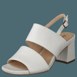 Clarks Sheer55 Sling White Snake