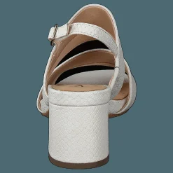 Clarks Sheer55 Sling White Snake
