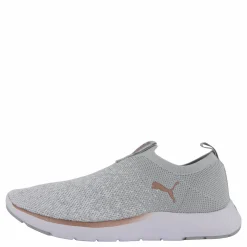 Puma Softride Remi Slip-on Knit Wn  Ash Gray- White-rose Gold