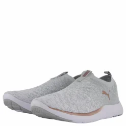 Puma Softride Remi Slip-on Knit Wn  Ash Gray- White-rose Gold