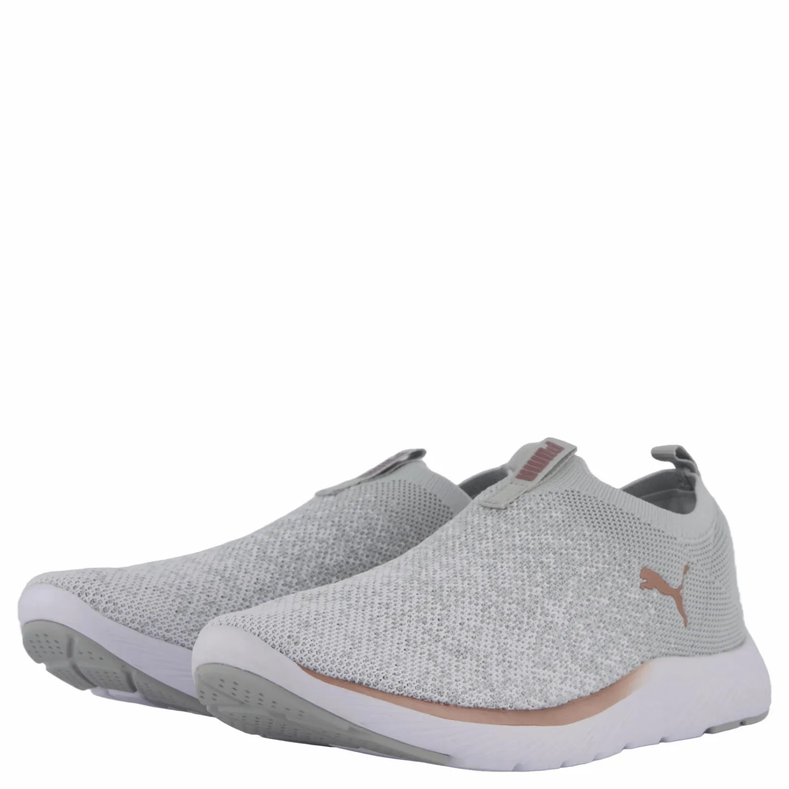 Puma Softride Remi Slip-on Knit Wn Ash Gray- White-rose Gold