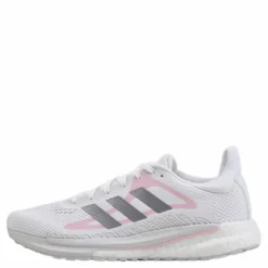 adidas SolarGlide Shoes Cloud White / Silver Metallic / Fresh Candy