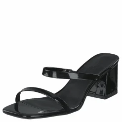 NA-KD Squared Two Strap Sandals Black