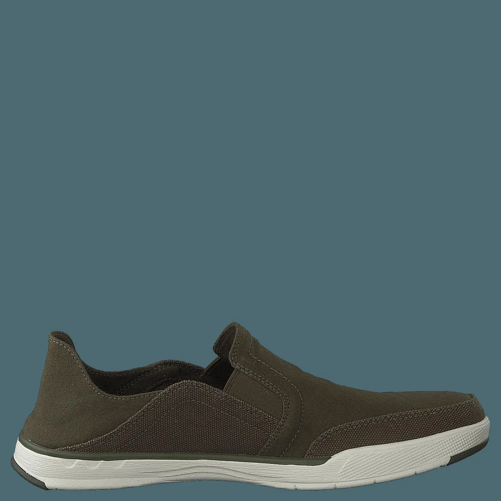 Clarks Step Isle Row Khaki Green Canvas
