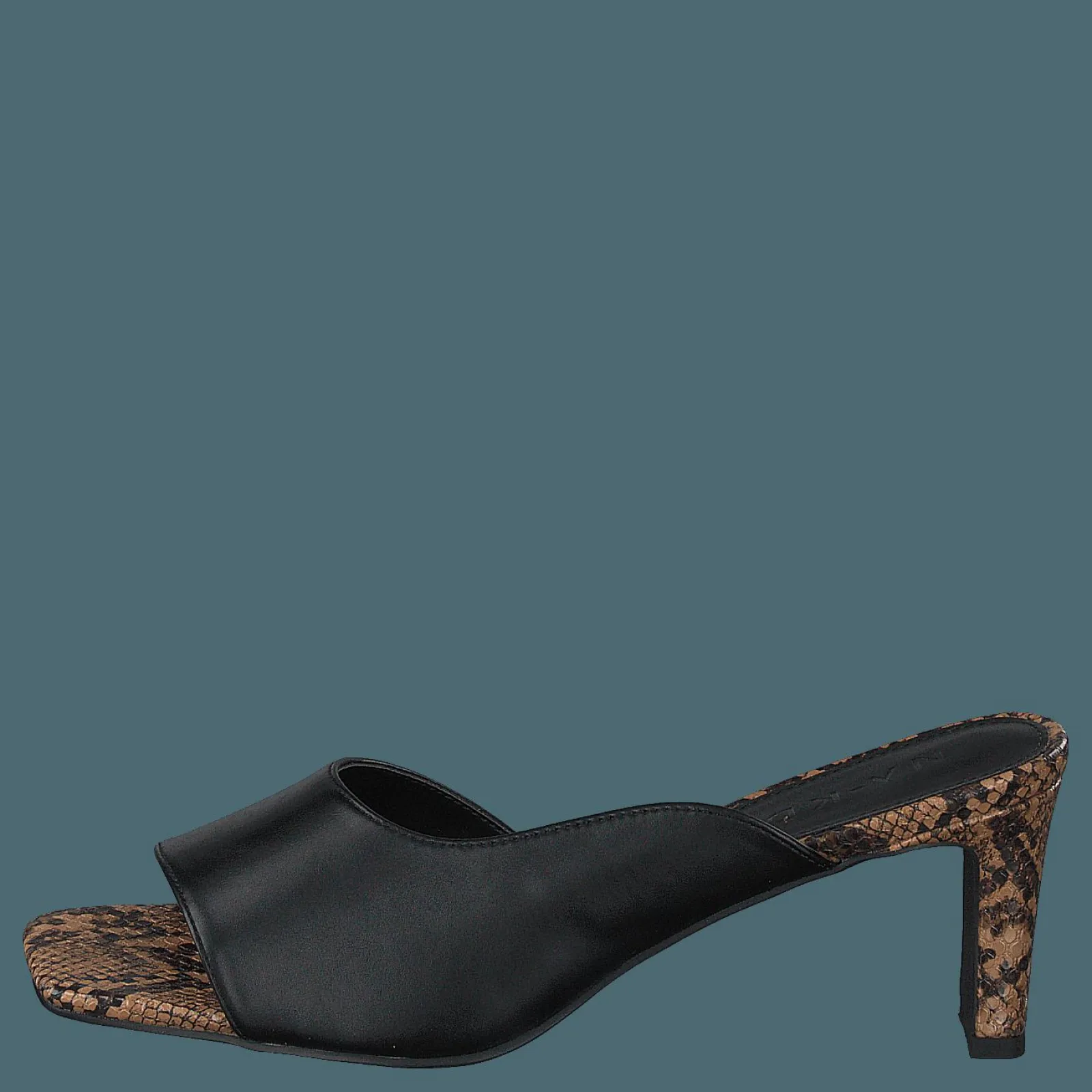 NA-KD Style Two Tonad Mules Black Snake