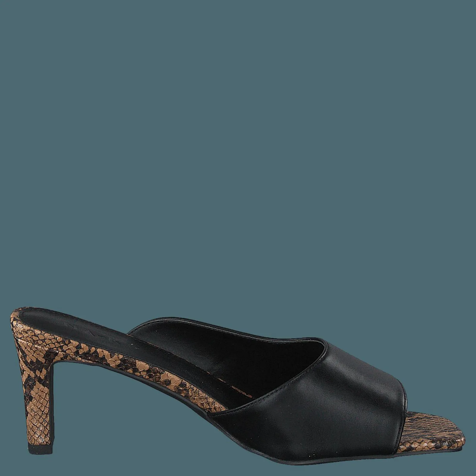 NA-KD Style Two Tonad Mules Black Snake