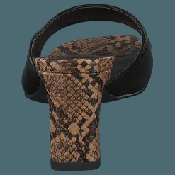 NA-KD Style Two Tonad Mules Black Snake