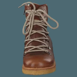 Barn Angulus Tex-boot With Laces And Zipper Cognac/brown/brown