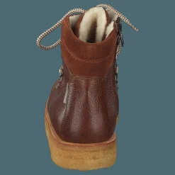 Barn Angulus Tex-boot With Laces And Zipper Cognac/brown/brown