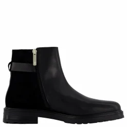 Tommy Hilfiger Th Logo Leather Mix Chelsea Black