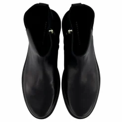 Tommy Hilfiger Th Logo Leather Mix Chelsea Black