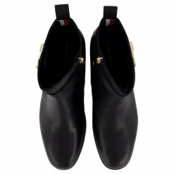 Tommy Hilfiger Th Logo Mid Heel Bootie Black