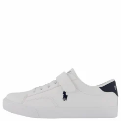 Barn Ralph Lauren Junior Theron V Ps White Smooth Pu/navy W/ Navy P