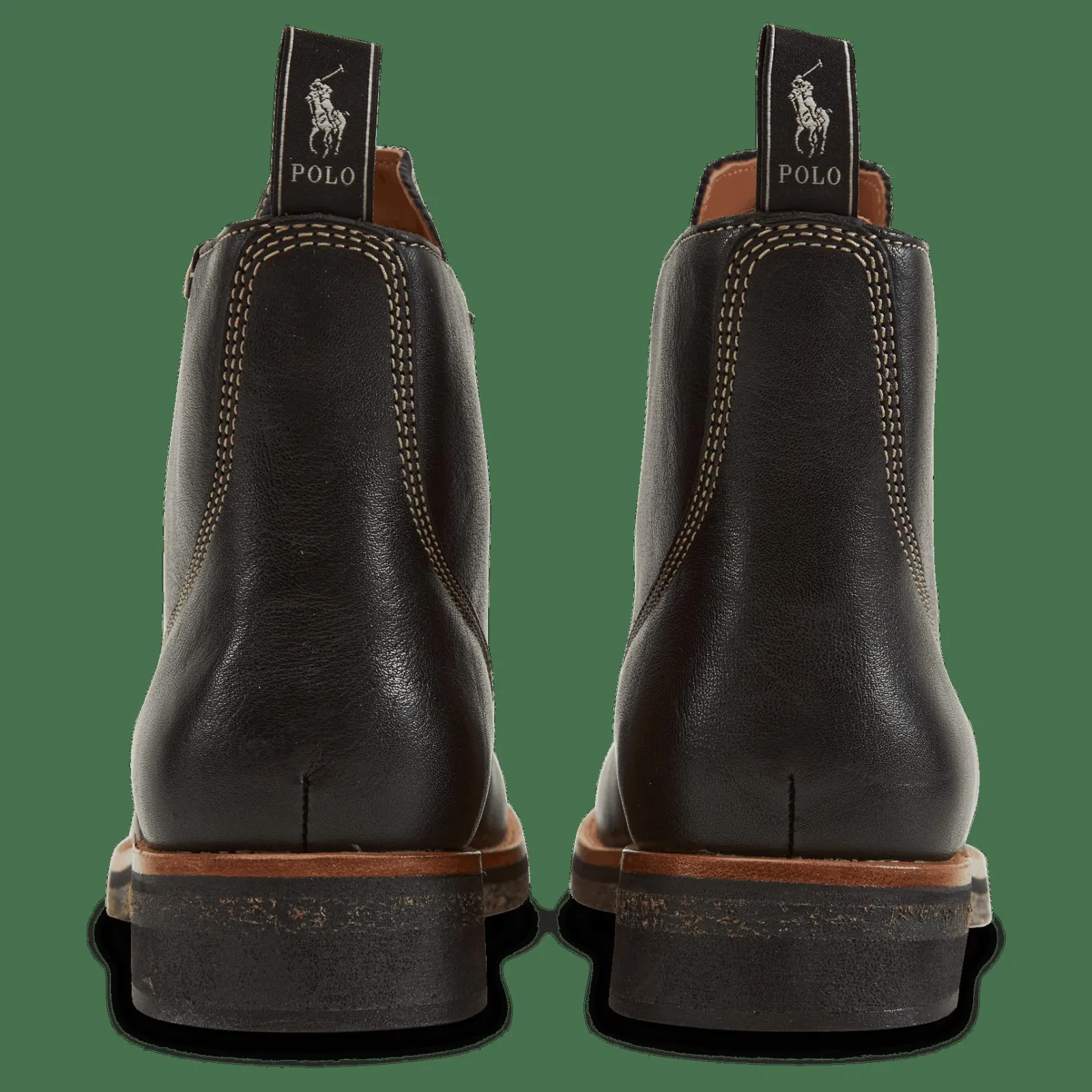 Polo Ralph Lauren Tumbled Leather Boot Black