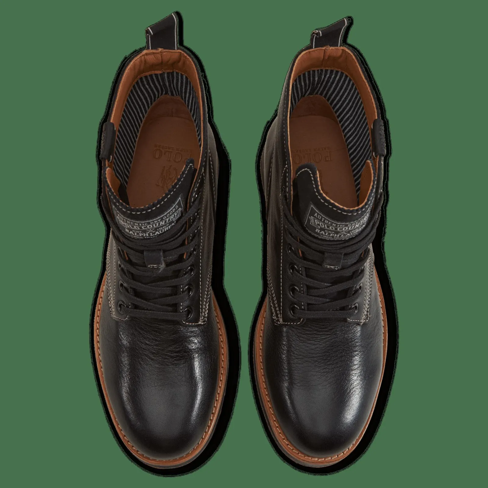 Polo Ralph Lauren Tumbled Leather Boot Black