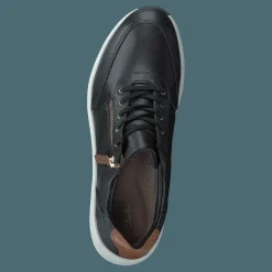 Clarks Un Rio Zip Black Leather