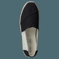 Toms University Stripe Organic Cott Black