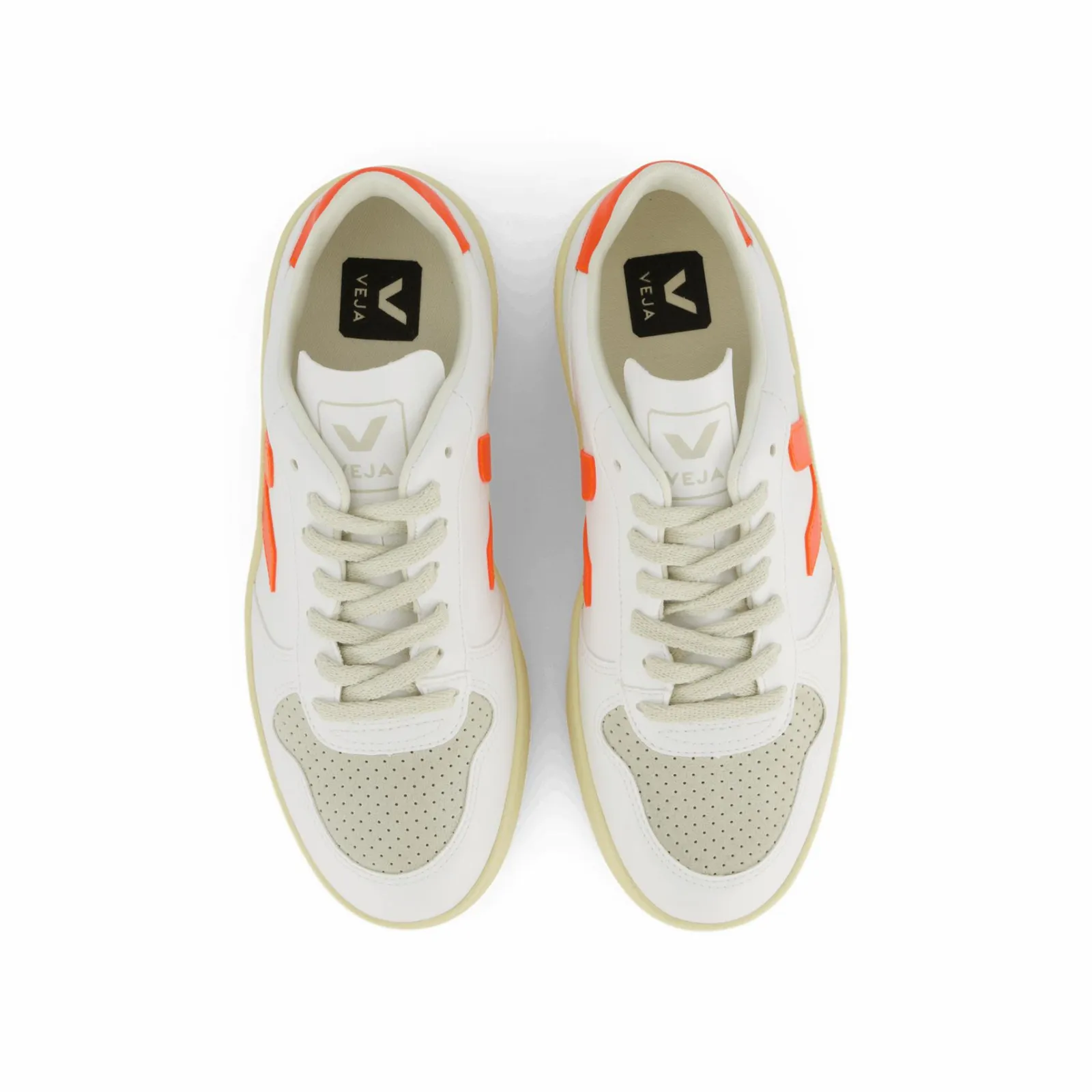 Veja V-10 Cwl White Orange Fluo
