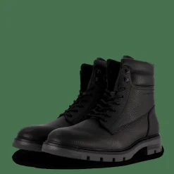 Tommy Hilfiger Varm Padded Hilfiger Lth Boot Black