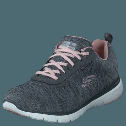 Skechers Womens Flex Appeal 3.0 - Jer's Gylp Gray Light Pink