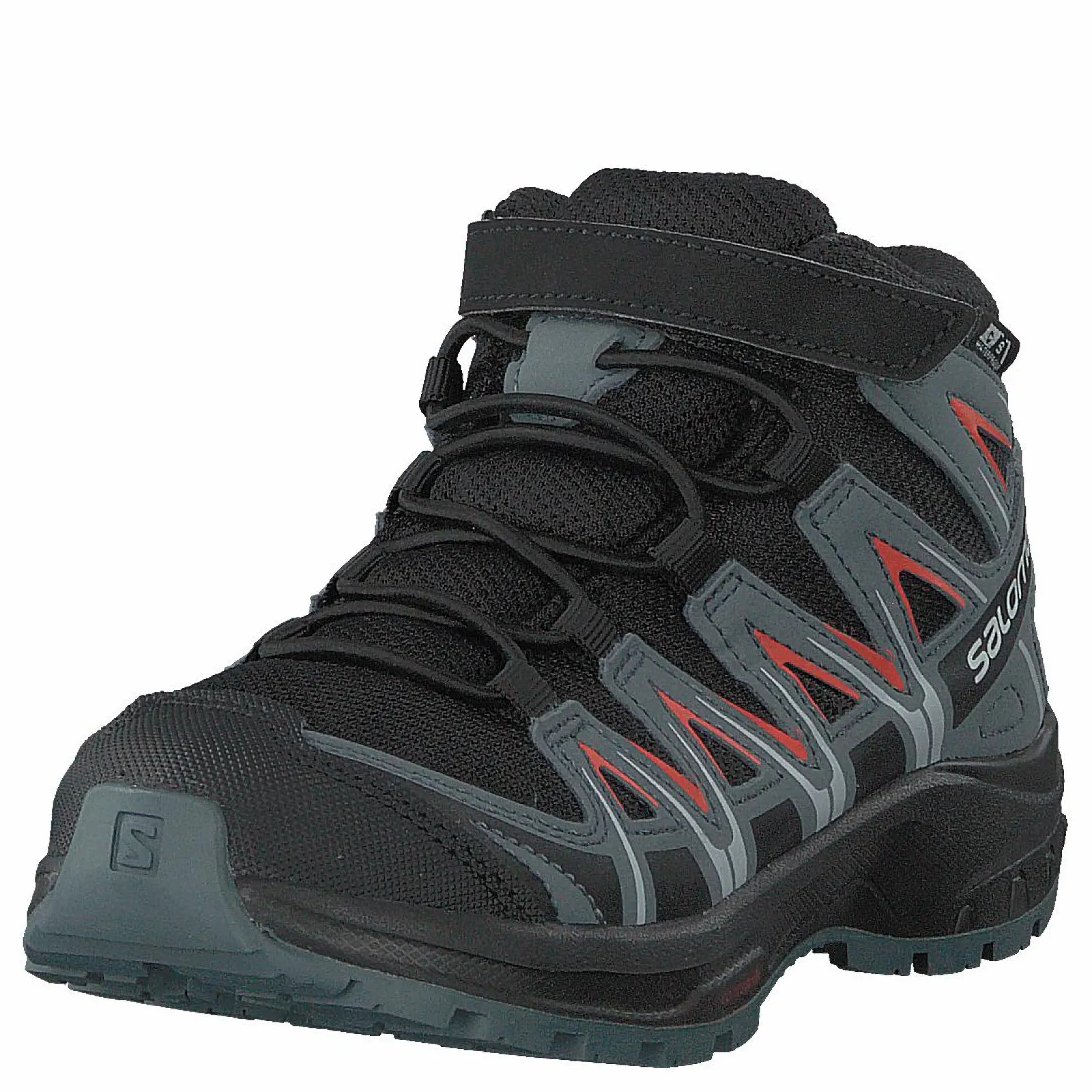 Barn Salomon Xa Pro 3d Mid Cswp K Black/stormy Weather/cherry To