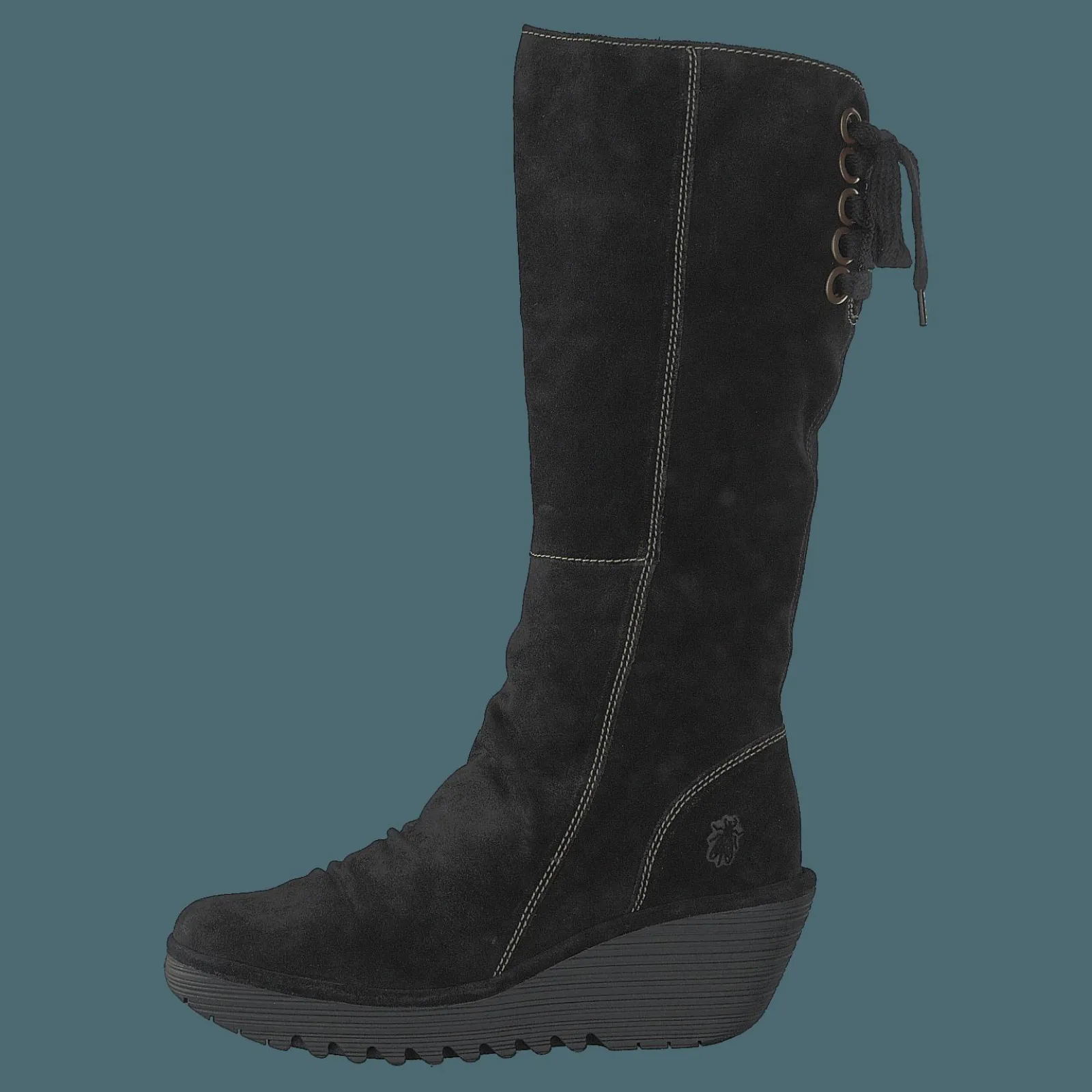 Fly London Yust Oil Suede Black