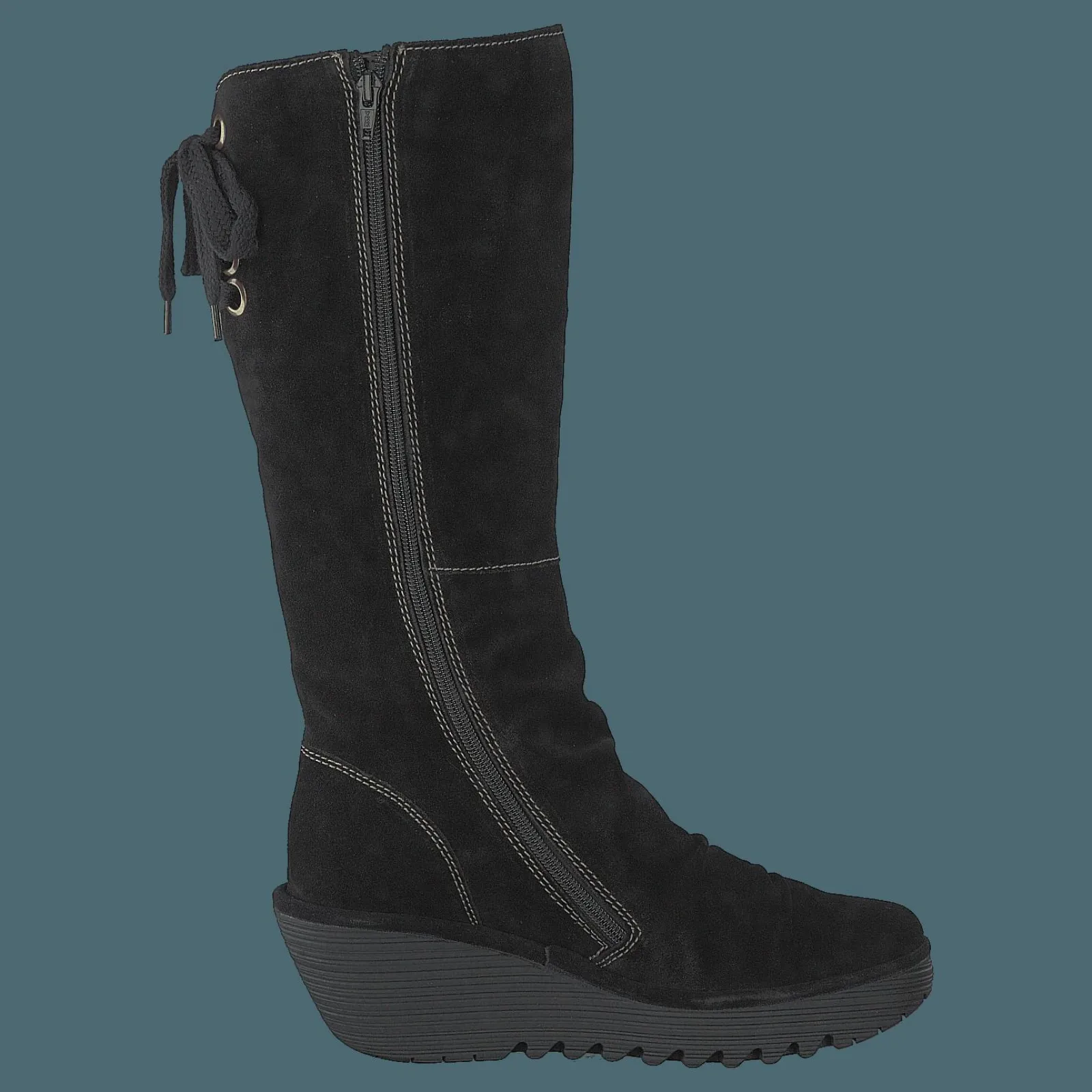 Fly London Yust Oil Suede Black