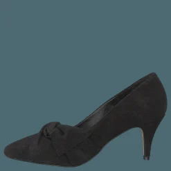Bianco Zita Suede Bow Pump 101 - Black 1