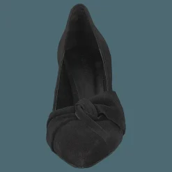 Bianco Zita Suede Bow Pump 101 - Black 1