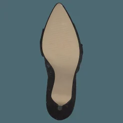 Bianco Zita Suede Bow Pump 101 - Black 1